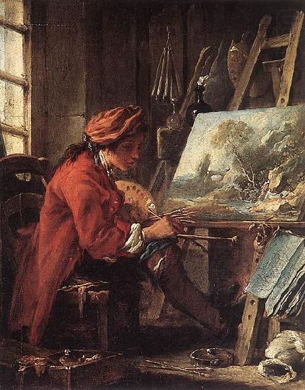 Francois Boucher Painter in his Studio china oil painting image